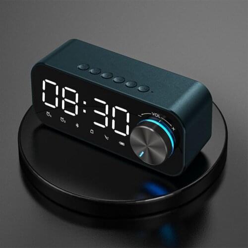 Bluetooth Speaker Digital Alarm Clock Black/white/blue LED Display Clock For Kids Bedroom Large Number Clock Snooze Function