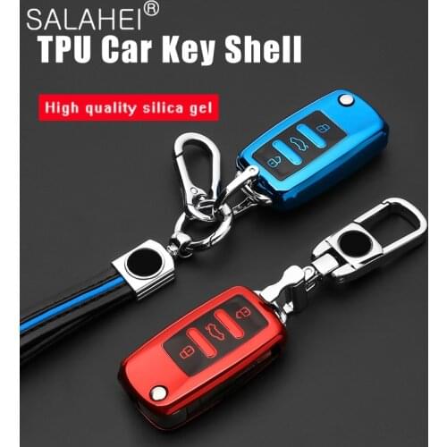For VW Volkswagen Polo Bora Tiguan Passat Golf 6 Lavida Scirocco Soft TPU Protection Car Key Case Shell Cover Auto Accessories