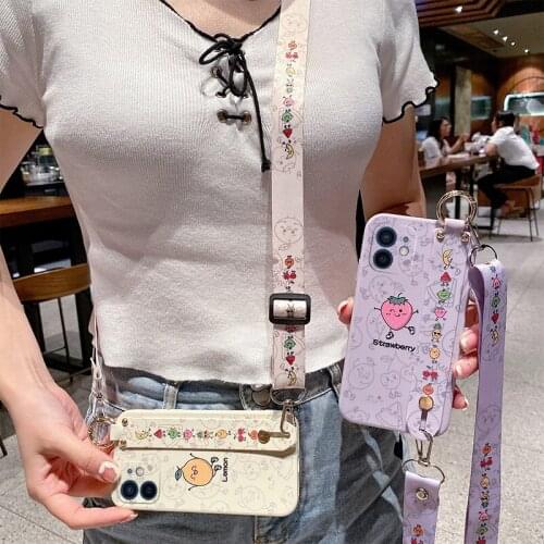 Wrist Holder Case for Xiaomi Mi 11i 11 10 Lite Mi 9T Poco F3 F2 Pro Neck Strap Cover Xiaomi Poco F3 Cute Silicone Shell Coque