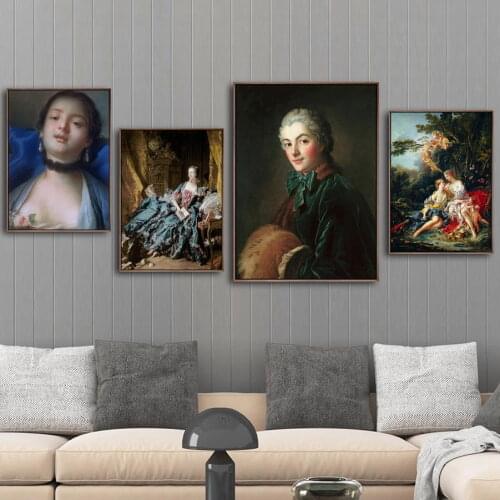 Home Decoration Print Canvas Art Wall Pictures for Living Room Poster French Canvas Printings Francois Boucher Royal portraiture