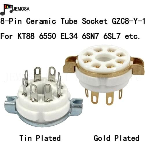 10PCS Ceramic Vacuum Tube K8A 8pins Tube Socket GZC8-Y-1 Audio HIFI DIY For KT66 KT88 6SL7 6SN7 5AR4 5U4G 7199 6V6 Free Shipping