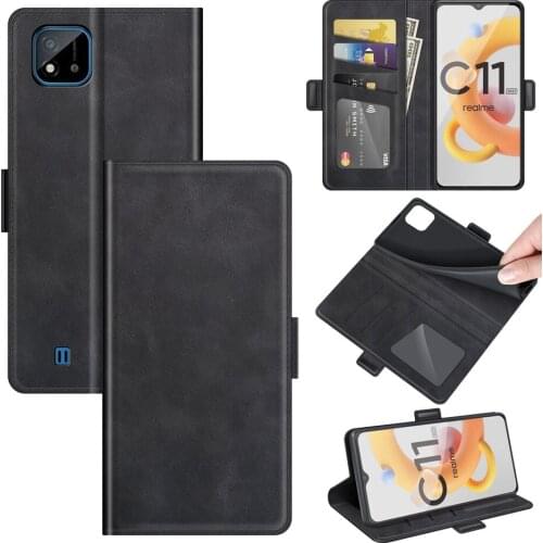 Case For Realme C11 2021 Leather Wallet Flip Cover Vintage Magnet Phone Case For Realme C11 2021 Coque