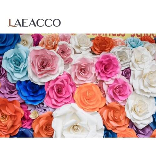 Laeacco Wedding Backdrop For Photography Flower Rose Stage Party Birthday Child Portrait Photo Background Photocall Photo Studio