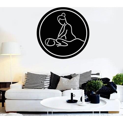 Massage Wall Decal Spa Therapy Studio Meditation Room Relax Interior Decor Vinyl Window Glass Sticker Art Mural Waterproof C063