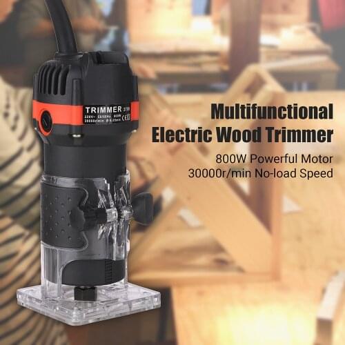 KKmoon 800W 30000r/min Multifunctional Electric Trimmer Electric Wood Trimmer Wood Router Laminate Trimmer Grooving Machine