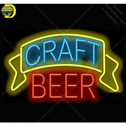 Craft Beer Neon sign Glass Tube Bulb Light icons light Advertis Store display Signboard Handmade neon light neon lights for room