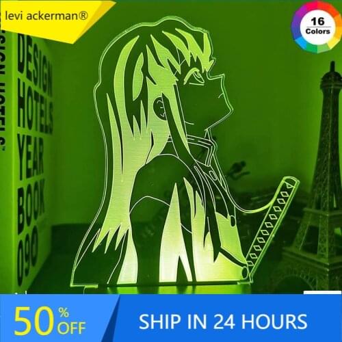 Kimetsu no Yaiba Muichiro Tokito Led Night Light for Bedroom Decor Gift Nightlight Anime 3d Lamp Muichiro Tokito Demon Slayer