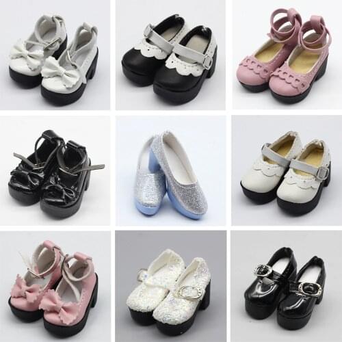 1 pair 1/4 BJD pu leather doll shoes for Little 16 inches Sharon doll clothing accessories toys 6.3*2.5cm