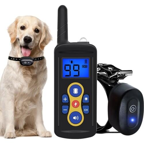 Dog Training Collar Pet Remote Control Bark Stop Waterproof Electric for Small Medium Large Dogs Trainer Shock Vibration Sound