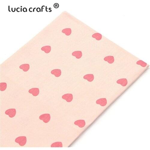 SALE! Lucia crafts 50*50cm Printed Cotton Fabric For Women DIY Toy 's Cloth Sewing Material H0805