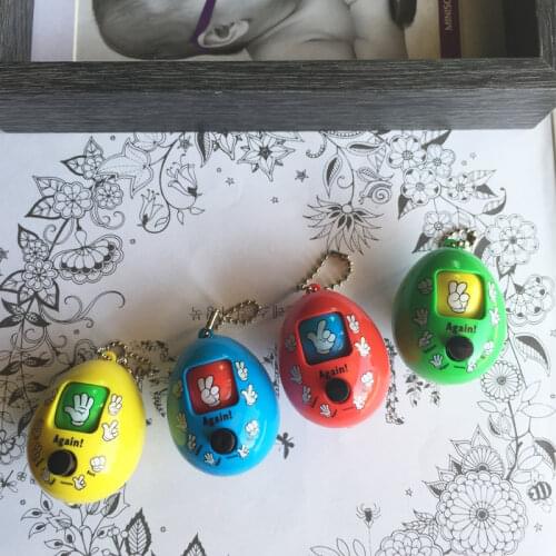Family Game Rock Paper Scissors Play Toy Keychain Scissor Paper Stone Toys Key Chain Egg Key Ring Rock Paper Scissors Toy