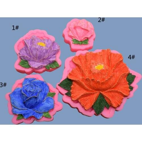 Diy Flower Shape Silicone Cake Decorating Tools Fashion Creative Chocolate Fondant Molds Cake Baking Mould