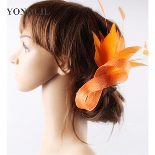 Sinamay Bride Headwear Hair Clip Occasion Fascinator Wedding Headpiece Birthday Hair Accessories Party Headwear FNR151259