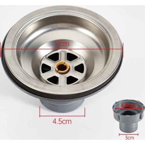 MTTUZK Kitchen Sink drain 304 stainless steel drainer Kitchen sink filter drain 110mm Sink drain