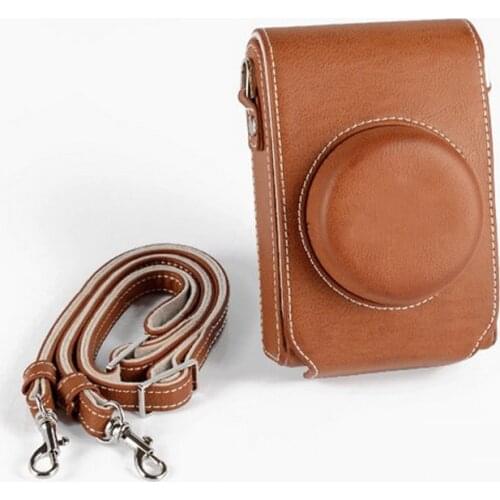 Portable micro single camera bag for Panasonic DMC-ZS110 ZS220 TZ110 TZ200 TZ202 TX2 LX100 LX100II PU leather Case Cover shell