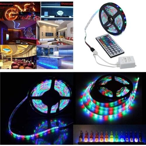 4.8W 5m LED Color Changing Light Strips Battery Powered Indoor Night Lamp Remote Control LED Strip Lights