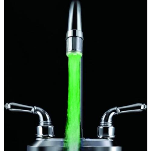 Kitchen LED faucet Water tap Taps accessory temperature faucets sensor Heads attachment on the crane RGB Glow bathroom Drop ship