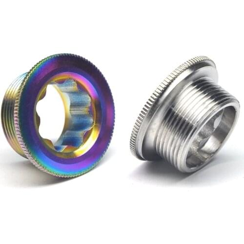 Tiremet 2Pcs M20*1mm Pitch Plated Crank Arm Bolt Screw Bike Bottom Bracket Cap Crankset Screw For Parts Bicycle BB Axis Screws