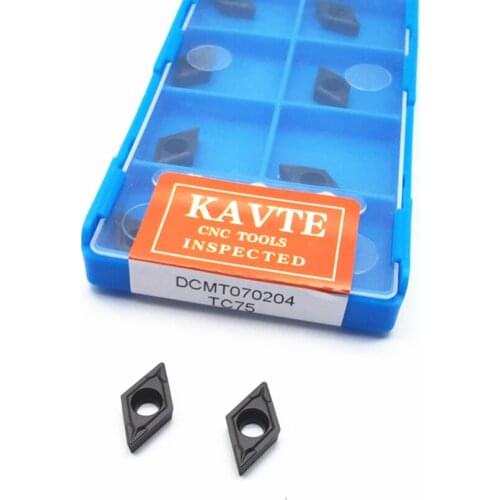 10PCS KAVTE DCMT070204 Carbide Inserts DCMT11T304 Good Quality Blade Cutting Tool CNC Tools Lathe Cutter Internal Turning Tool