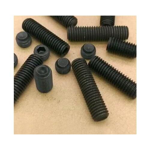 UNC 5/8-11 carbon steel Grade 12.9 black Grub set screw steel inner hex USA no head bolt concave hollow end Black 3D printer