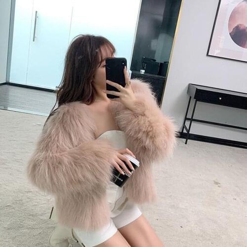 2021 Women Autumn Winter New Short Imitation Fox Fur Coats Female Long Sleeve Faux Fur Jackets Ladies V-neck Slim Outwear R728