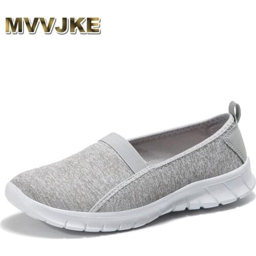 MVVJKE Summer women sneakers shoes women breathable mesh shoes ballerinas ladies slip on flat shoes moccasins shoes big size 43