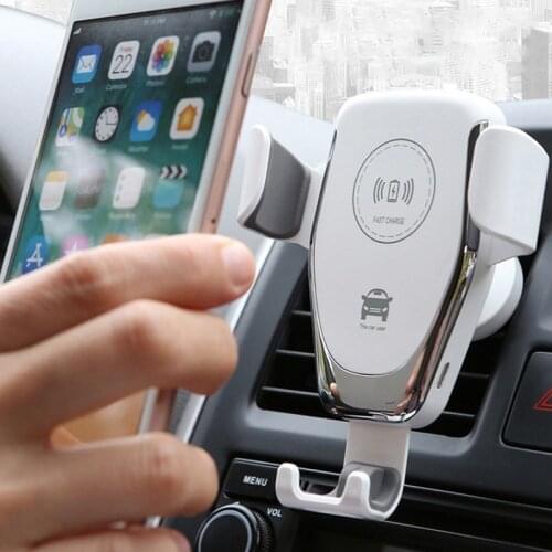 10W Qi Wireless Car Charger for iPhone 11 Pro XS Samsung S10 S20 Gravity Fully Automatic Bracket Fast Charging Car Stand Holder
