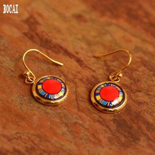 2020 new jewelry high temperature firing enamel color earrings for women enamel color jewelry hook earrings women earrings