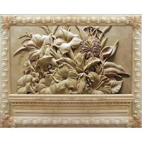 Beibehang 3D Photo Wallpapers European Floral Relief Murals Bedroom Living Room TV Background Wallpaper wall papers home decor