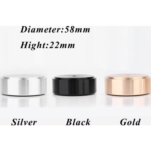 4PCS hifi 58x22mm Full Aluminum Amplifier Speaker Isolation Feet Turntable Monitor CD DAC Radio Vibration Stand Pad Base