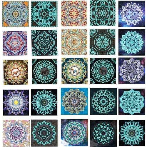 5D DIY Night Luminous Diamond Painting Special Shaped Diamond Embroidery Cross Stitch Mandala Picture Of Rhinestone Home Decor