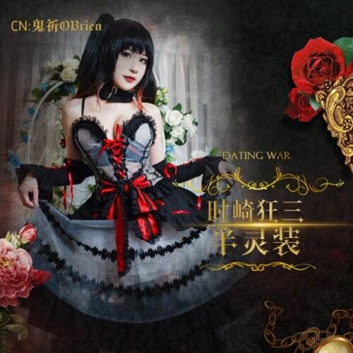 Anime! Date A Live Tokisaki Kurumi DATING WAR Lovely Gothic Dress Sexy Uniform Cosplay Costume Halloween Women NEW Free Shipping