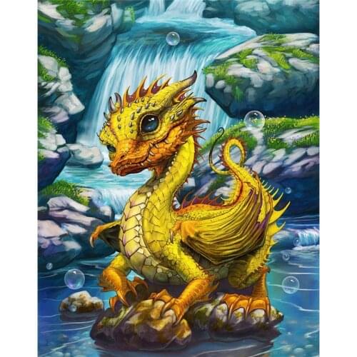 DIY Diamond Painting Dragon Painting Cross Stitch Full Drill Crystal Rhinestone Embroidery Arts Craft for Home Wall Decor Gift