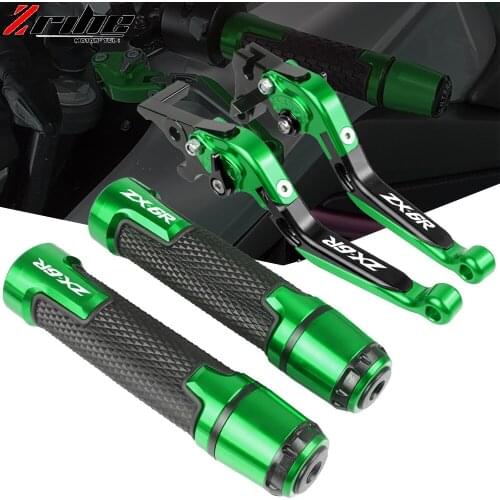 For Kawasaki ZX6R ZX636R ZX6RR 2000 2001 2002 2003 2004 ZX6 R Motorcycle Extendable Brake Clutch Levers Handle Handlebar Grips