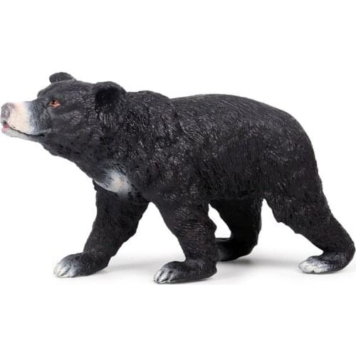 Black Bear Animal Figure Collectible Toys Wild Animal Cognition Action Figures Kids Plastic Model Toys