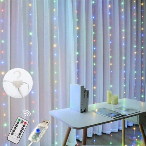 LED Window Decoration Light String USB Remote Control String Light Fairy Light Garland Home Holiday Christmas Decoration Lights