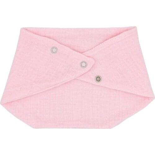 W3JF Cotton Gauze Scarf Bib Organic Cotton Bib Drool Scarf Baby Bandana Scarf Bibs with Snaps