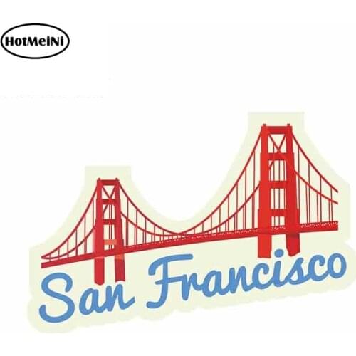 HotMeiNi 13cm x 8.8cm for San Francisco Bridge Car Stickers Vinyl Helmet RV VAN 3D JDM Car Accessories Graphics Anime Sign