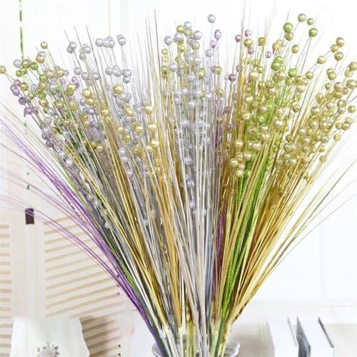 Golden Peony Artificial Plants Simulation Flower Crafts DIY Xmas Wreath Wedding Party Decor For Christmas Tree Ornaments