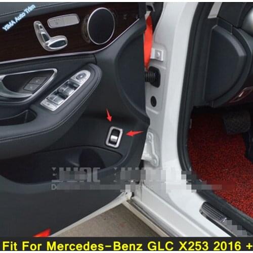 Lapetus Rear Trunk Switch Button Decoration Frame Cover Trim 1 Pcs For Mercedes-Benz GLC X253 2016 - 2021 Metal Interior Parts