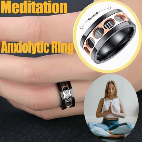 Woman Stainless Steel Rings Finger Magnetic Black Ring Anti Stress Mens finger-ring Bisuteria Acero Inoxidable Mujer Ringen