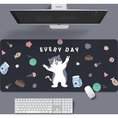 Cat Girl Kawaii Mouse Pad Oversized Computer Laptop Cushion Cute Personality Office Student Writing Pad Game Keyboard Desk Mat