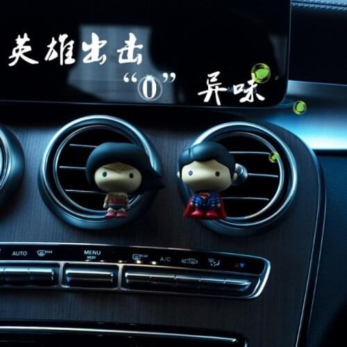 Creative Cute Car Air Freshene Hero Figure Auto Air Conditioning Outlet Fragrance Clip Decor Ornament Car Perfume Gift