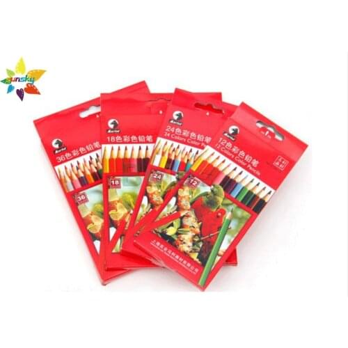 Maries 12/18/24/36 color oil color lead pencil children painting coloring graffiti art pencil Insoluble in water art supplies