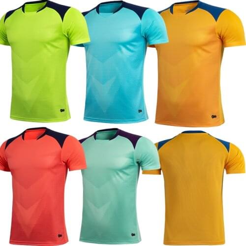 Men gold short sleeve sports t-shirt with round collar adult green running shirt kids sport jerseys customized name
