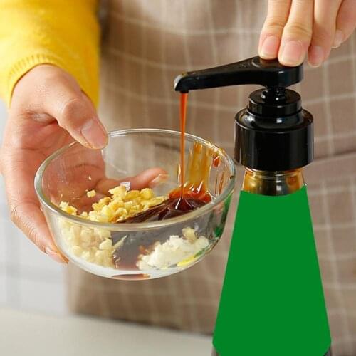 Bottle Pump Nozzle Push Type Plastic Jam Presser Kitchen Tool Syrup Bottle Nozzle Pressure for Oyster Sauce Pot Bottle