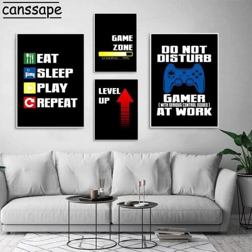 Game Console Loading Poster Game Quotes Art Print Arrow Wall Art Canvas Painting Nordic Posters And Prints Boys Room Decor