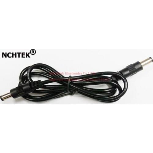 NCHTEK DC 12V Power 5.5x2.5mm Male to Male Plug M/M Extension Connector Cable For CCTV About 1M/Free shipping/10PCS
