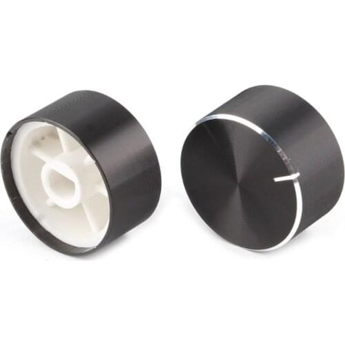 OOTDTY 2Pcs 25x13mm D Axis Rotary Potentiometer Knob Encoder Volume Control For Speaker Amplifier Audio HiFi