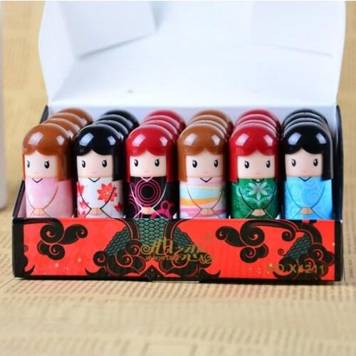 Wholesale Cartoon Doll Moisturizing Lip Balm Lovely Nutritious Lip Balm Party Wedding Gifts Colorful Kawaii For Girl Chlidren